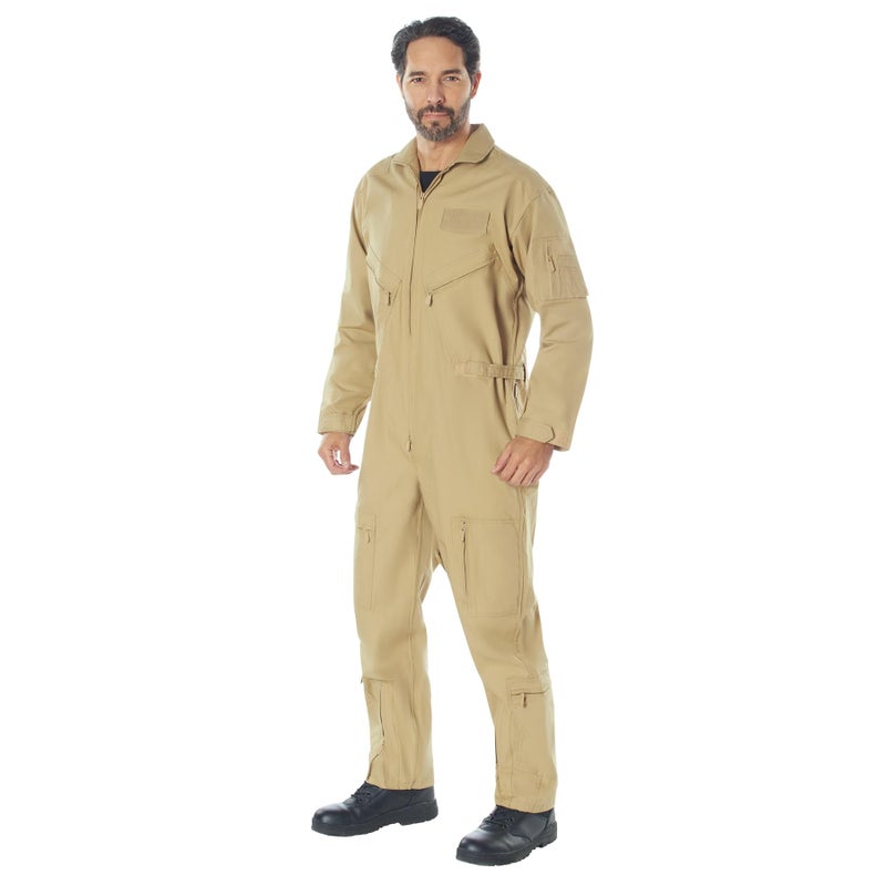 Rothco Flightsuit â€“ Mens Pilot Coveralls â€“ Costume Cosplay Jumpsuit, Khaki - M - Image 2
